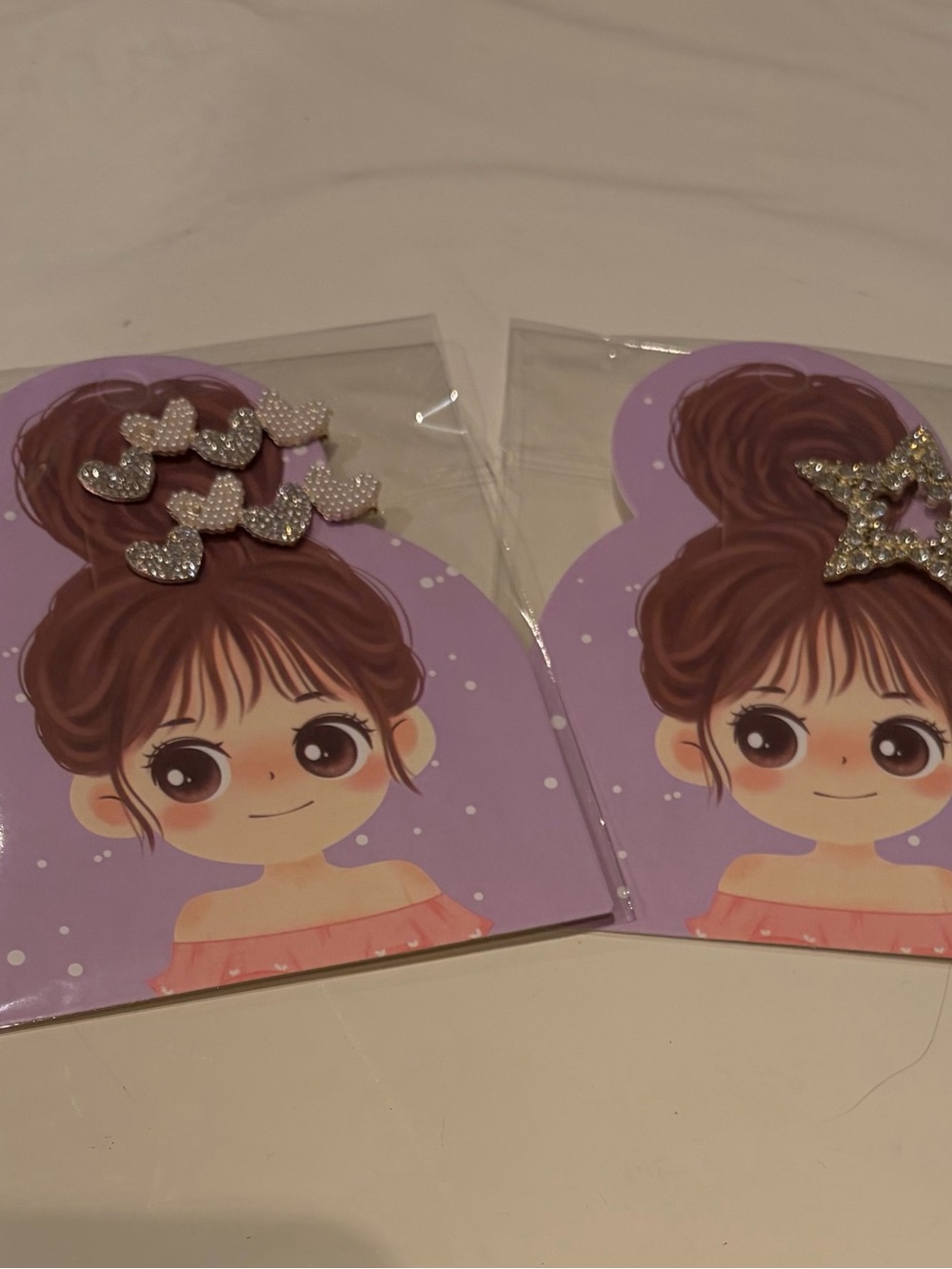 2 packs of sparkling Hair Clips Set